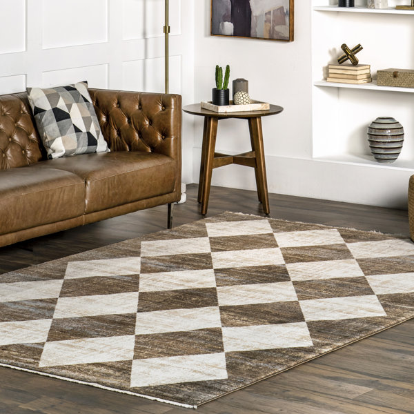 Corrigan Studio® Meline Checkered Fringe Area Rug & Reviews Wayfair